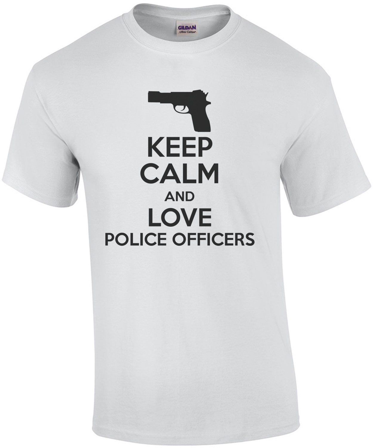 Keep calm and love police officer - pro cop t-shirt