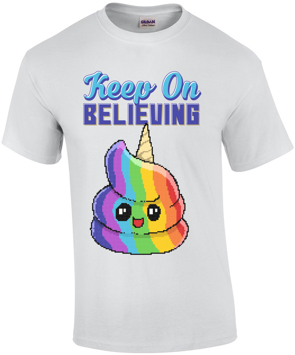 Keep On Believing Unicorn Retro T-Shirt