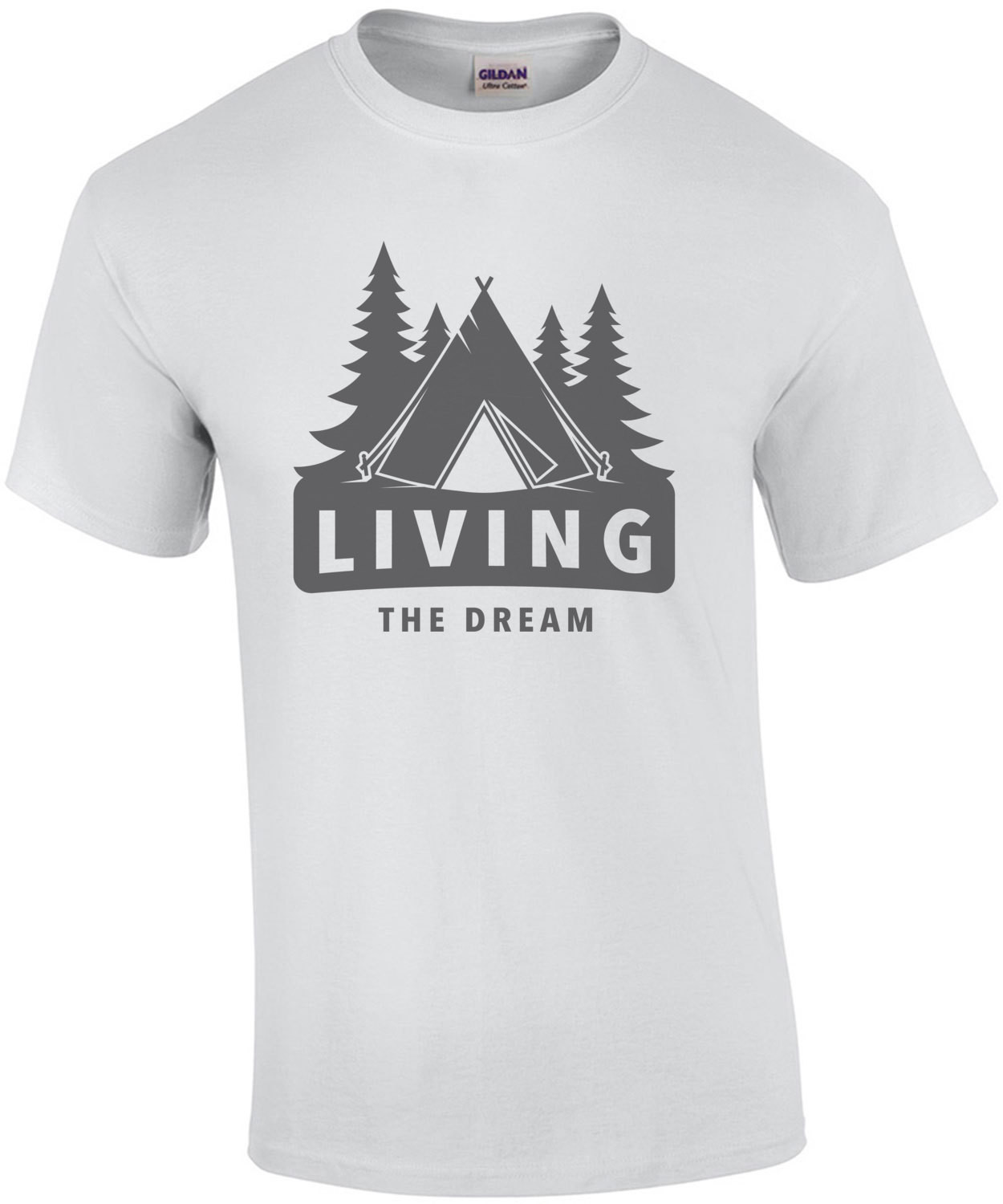 Living the dream - funny camping t-shirt