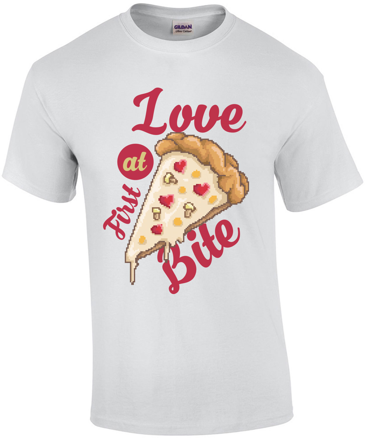 Love At First Bite Retro Pizza T-Shirt