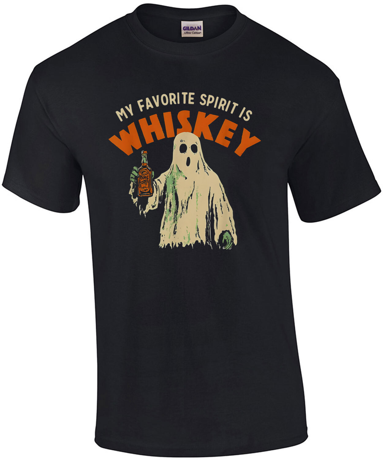 My Favorite Spirit is Whiskey - Funny Halloween T-Shirt
