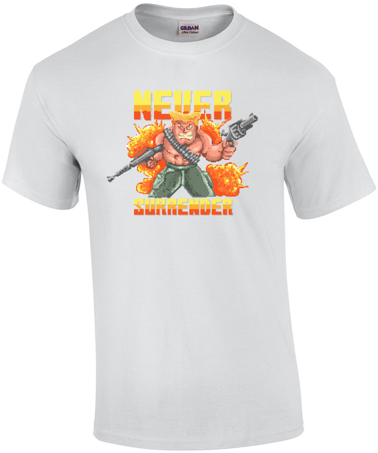 Never Surrender Retro Gaming T-Shirt