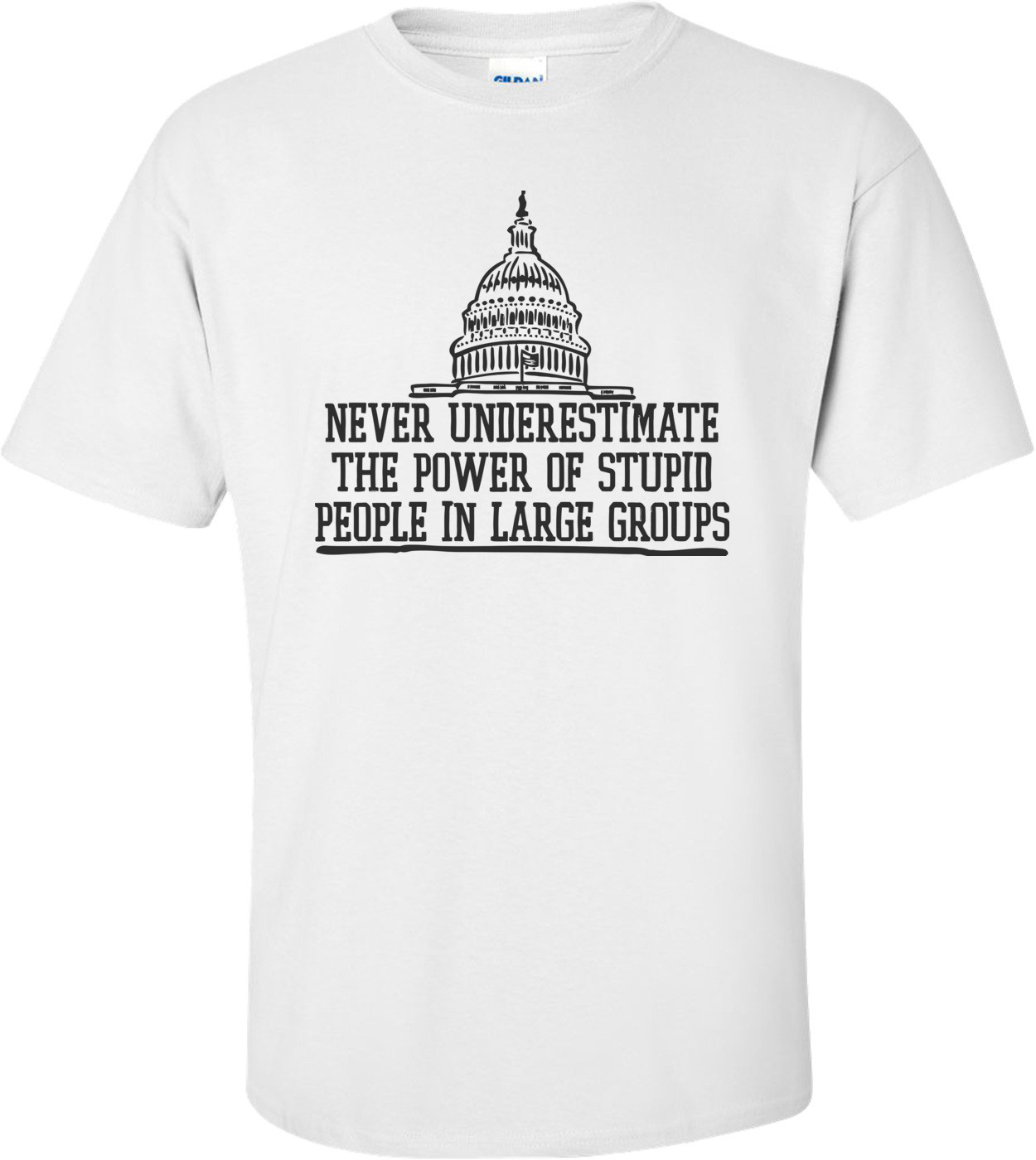Never Underestimate The Power Of Stupid People Shirt