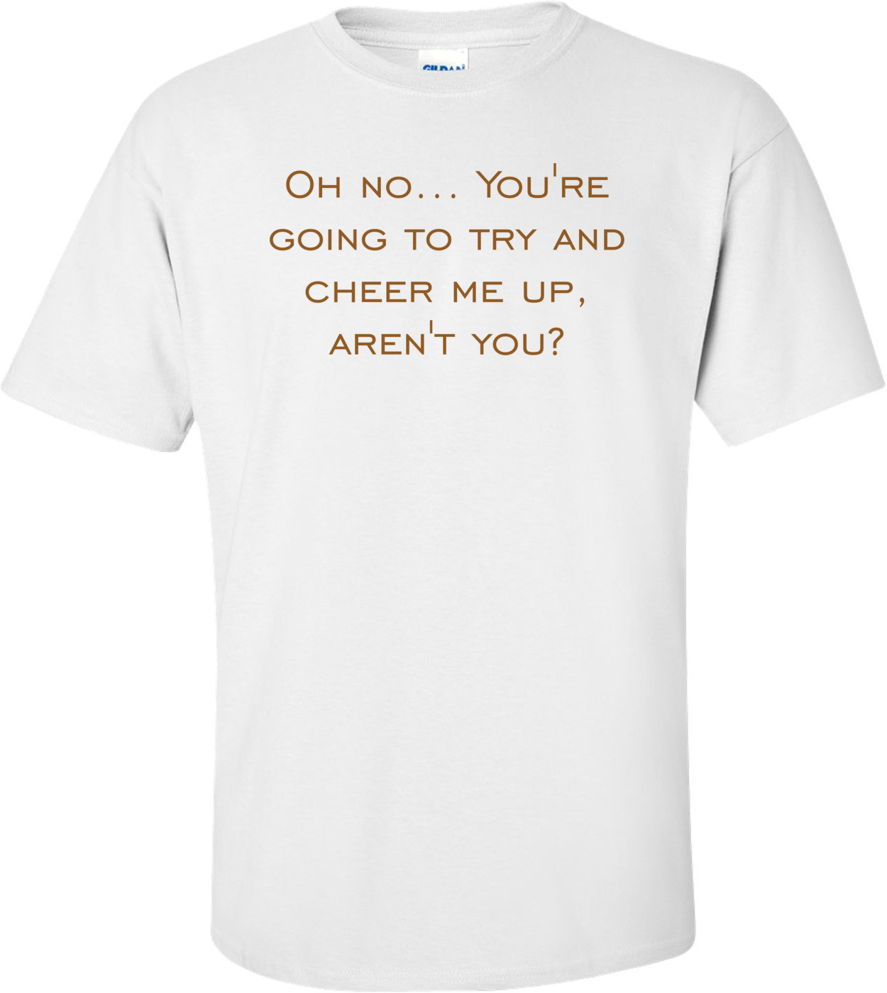 Oh no... You're going to try and cheer me up, aren't you? Shirt
