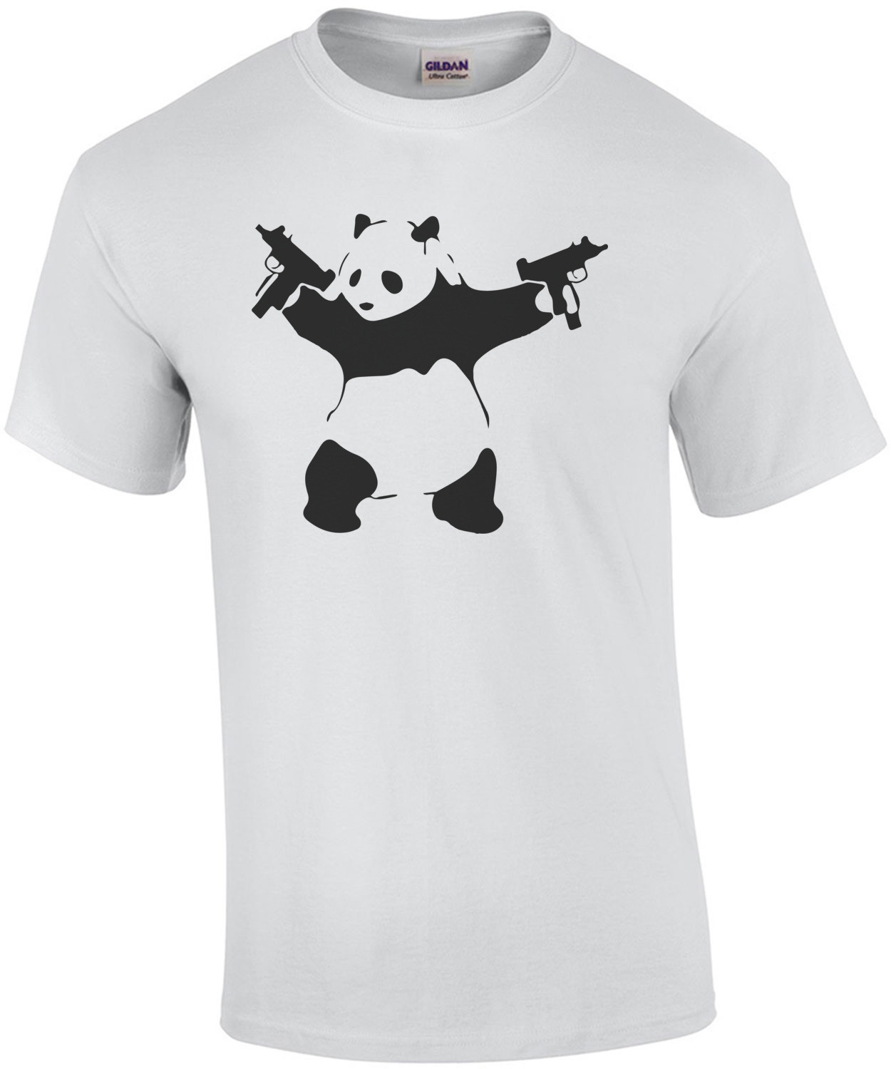 Panda Holding Machine Guns T-Shirt