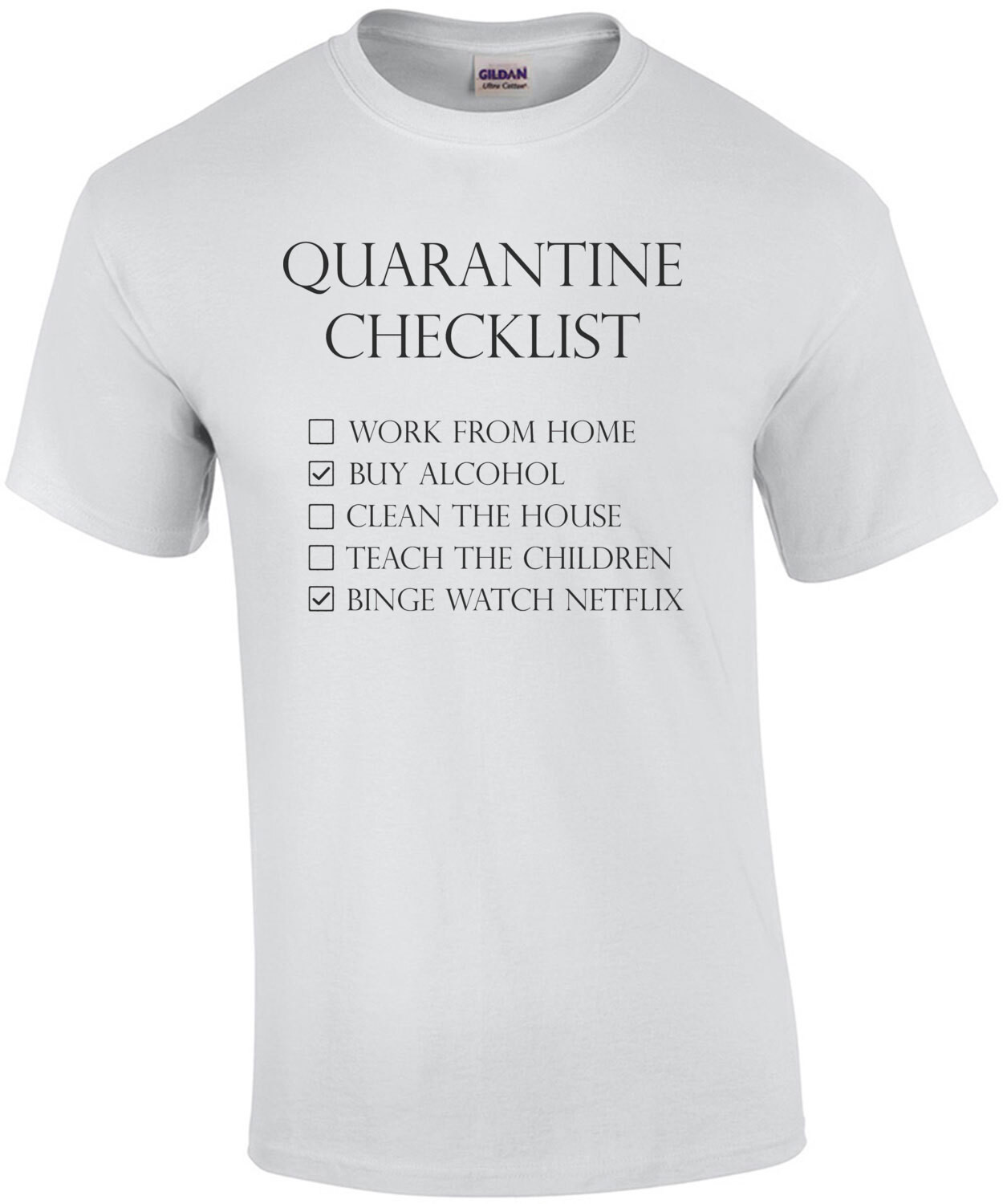 Quarantine Checklist Coronavirus Shirt