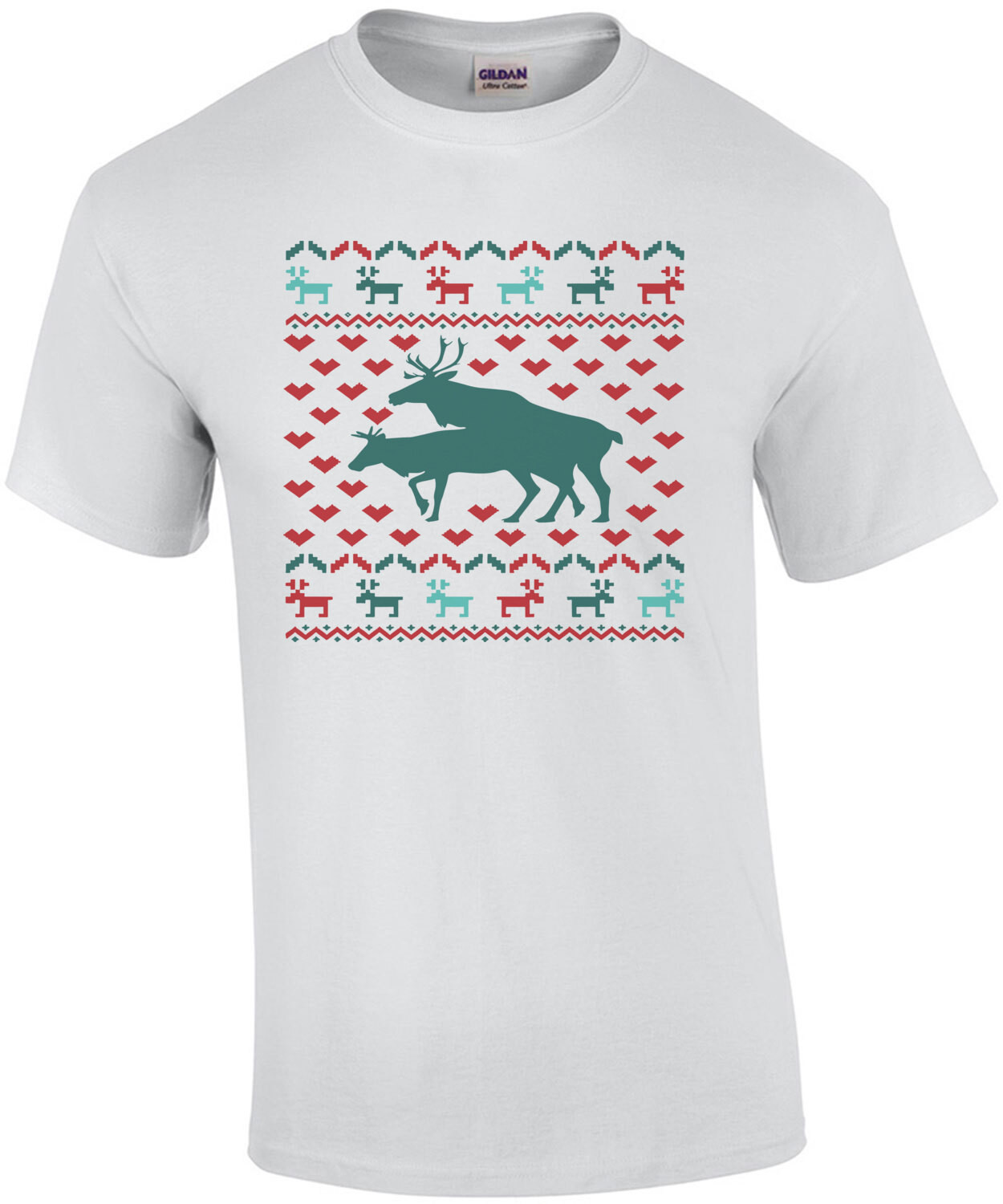 Reindeer Offensive Ugly Christmas Sweater T-Shirt