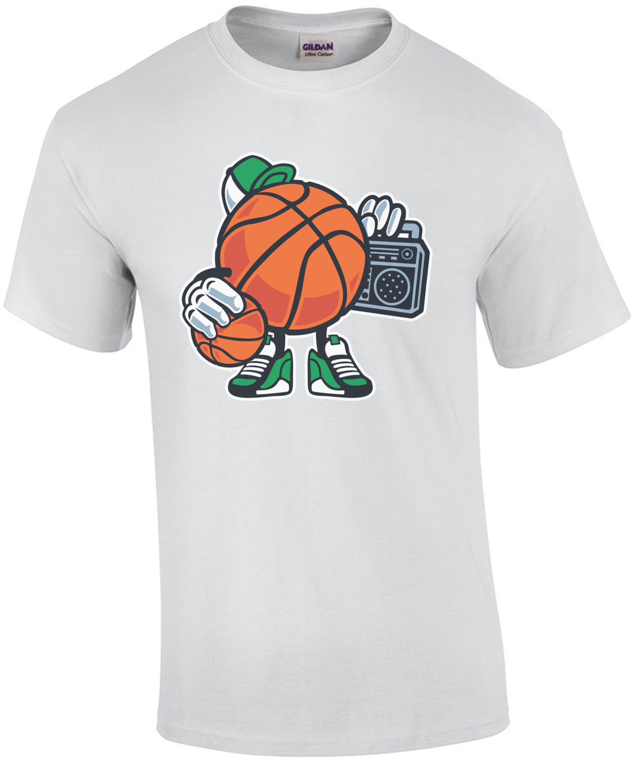 Retro Gangsta Basketball With Boombox T-Shirt