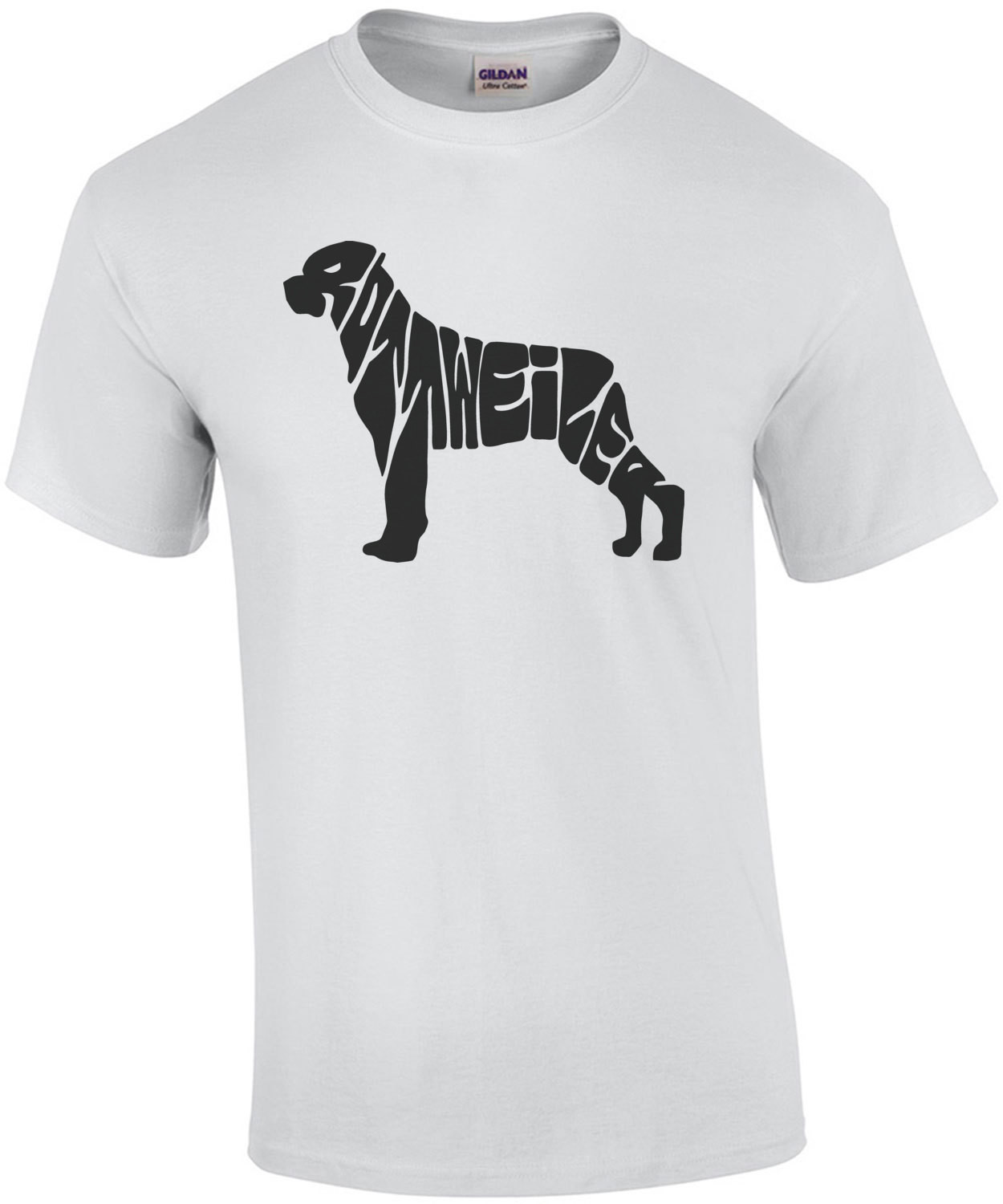 Rottweiler Text In Shape T-Shirt