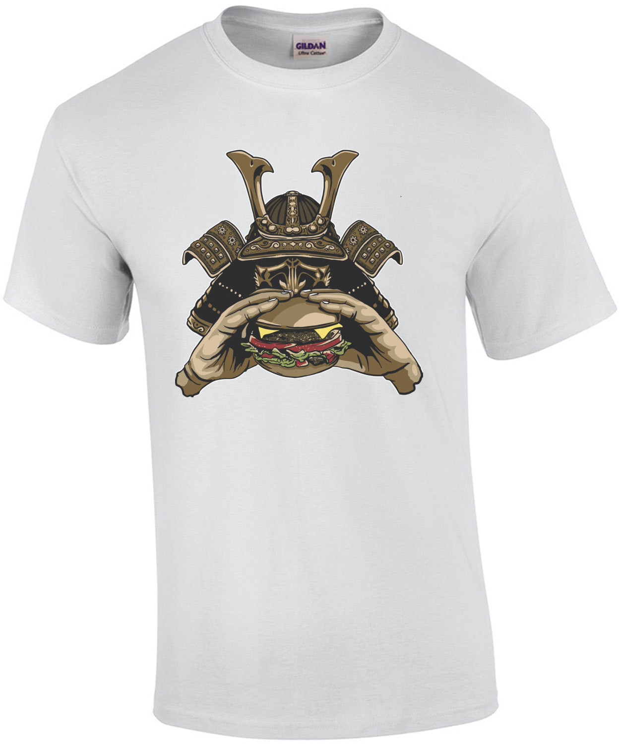Samurai Eating Cheeseburger T-Shirt
