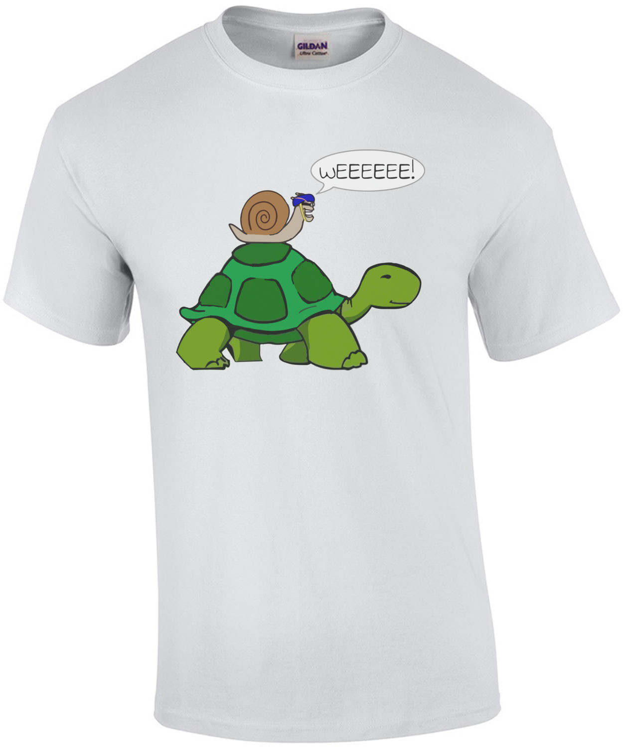 Snail Riding on Turtle WEEEEE Funny T-Shirt