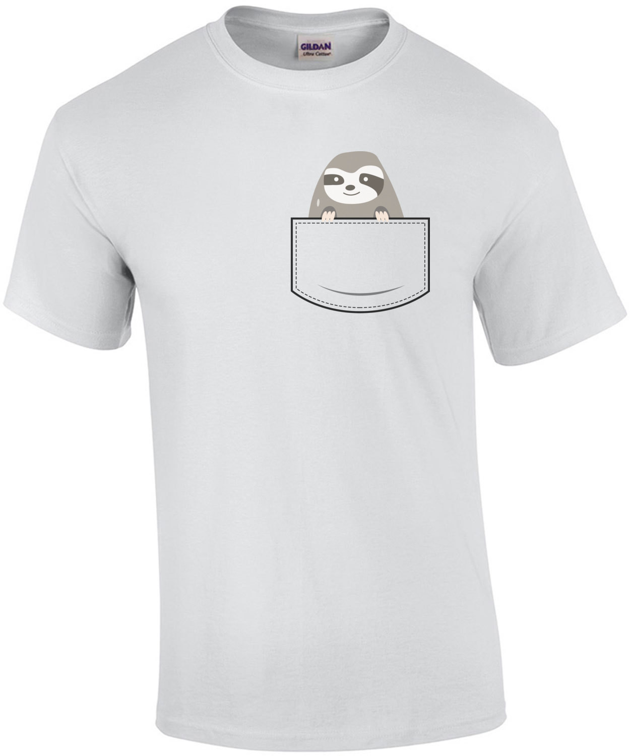 Sloth in pocket - pocket pet t-shirt