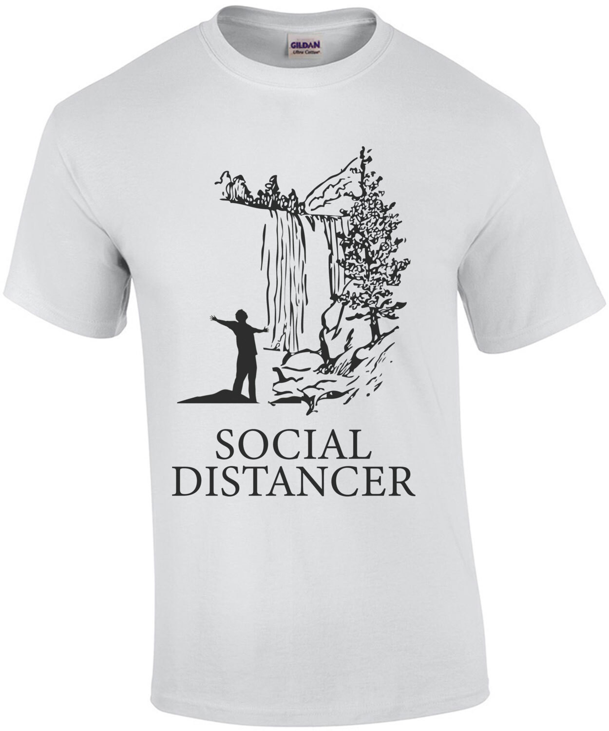 Social Distancer - Funny Camping T-Shirt