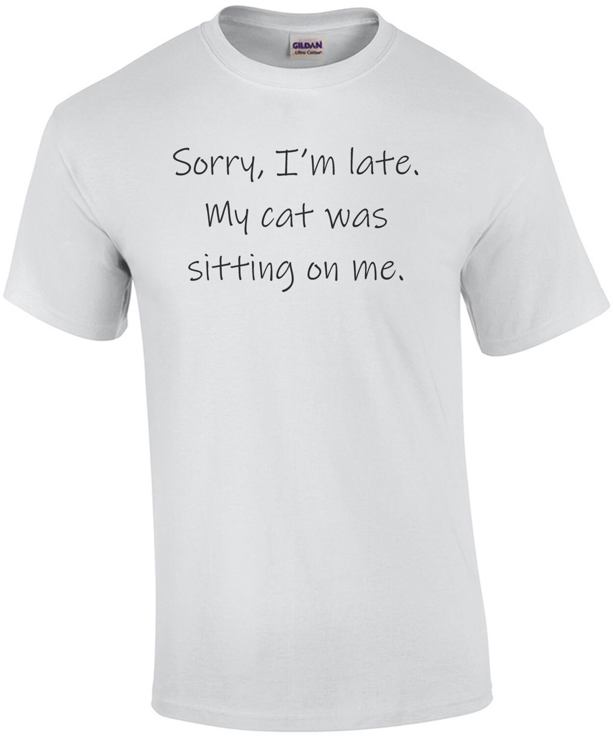 Sorry I'm late. My cat was sitting on me. Funny cat t-shirt