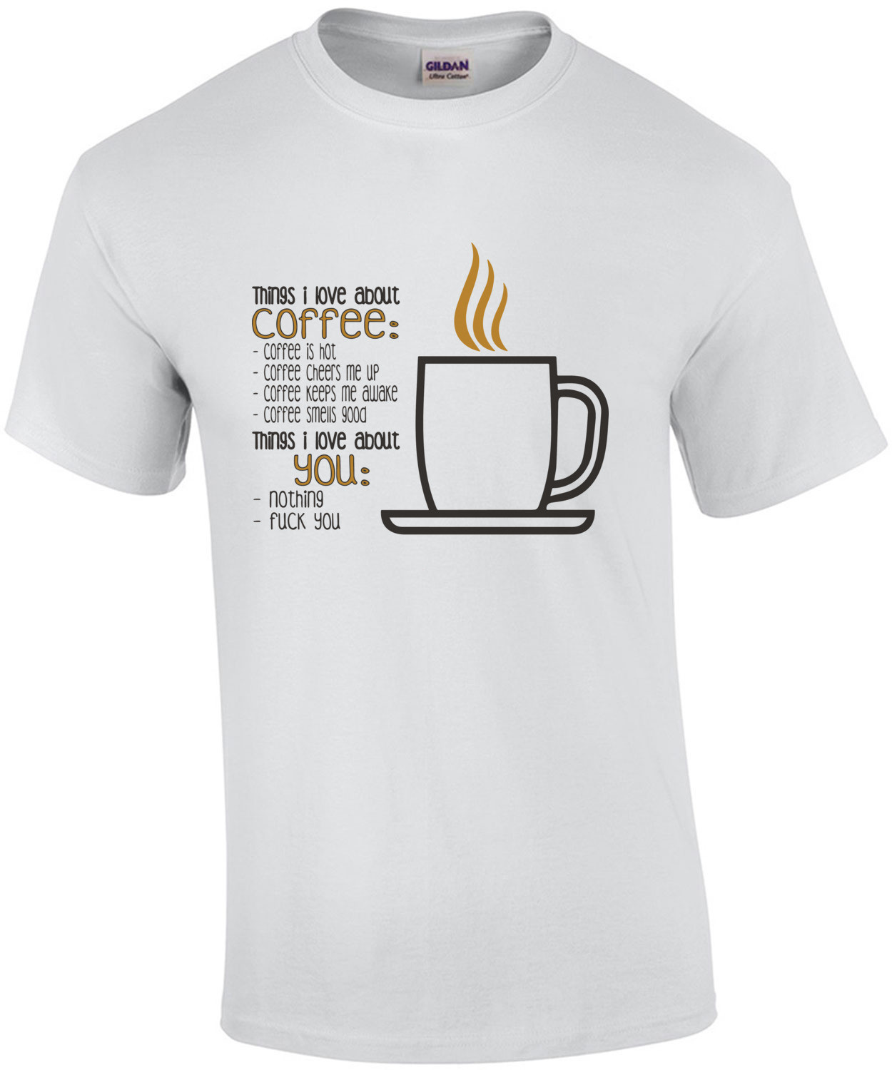 Things i love about coffee t-shirt