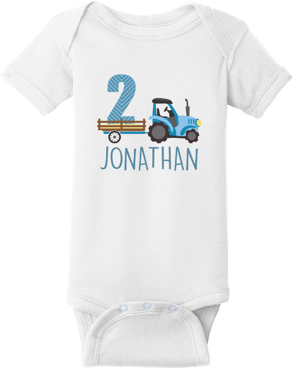 Tractor Pull - First Birthday Shirt. 1st Birthday Shirt. Boys Happy Birthday. Custom T-Shirt with your boys name and age. Personalized Birthday T-Shirt