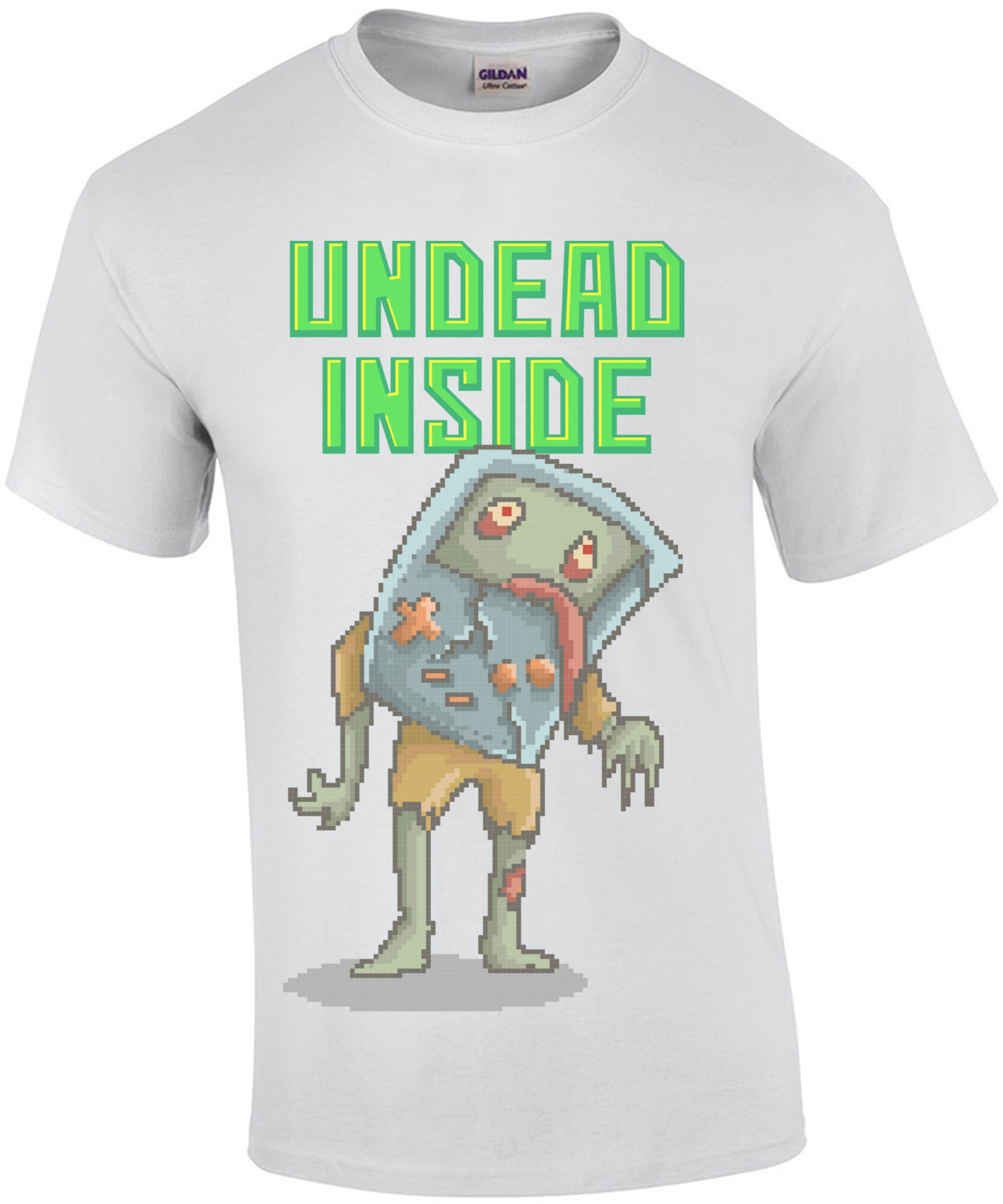 Undead Inside Retro Zombie Game Boy T-Shirt