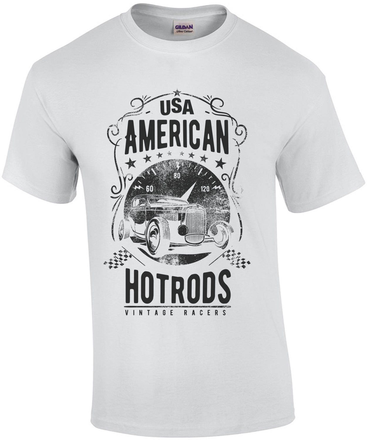Usa American Hot Rods Vintage Racers T-Shirt