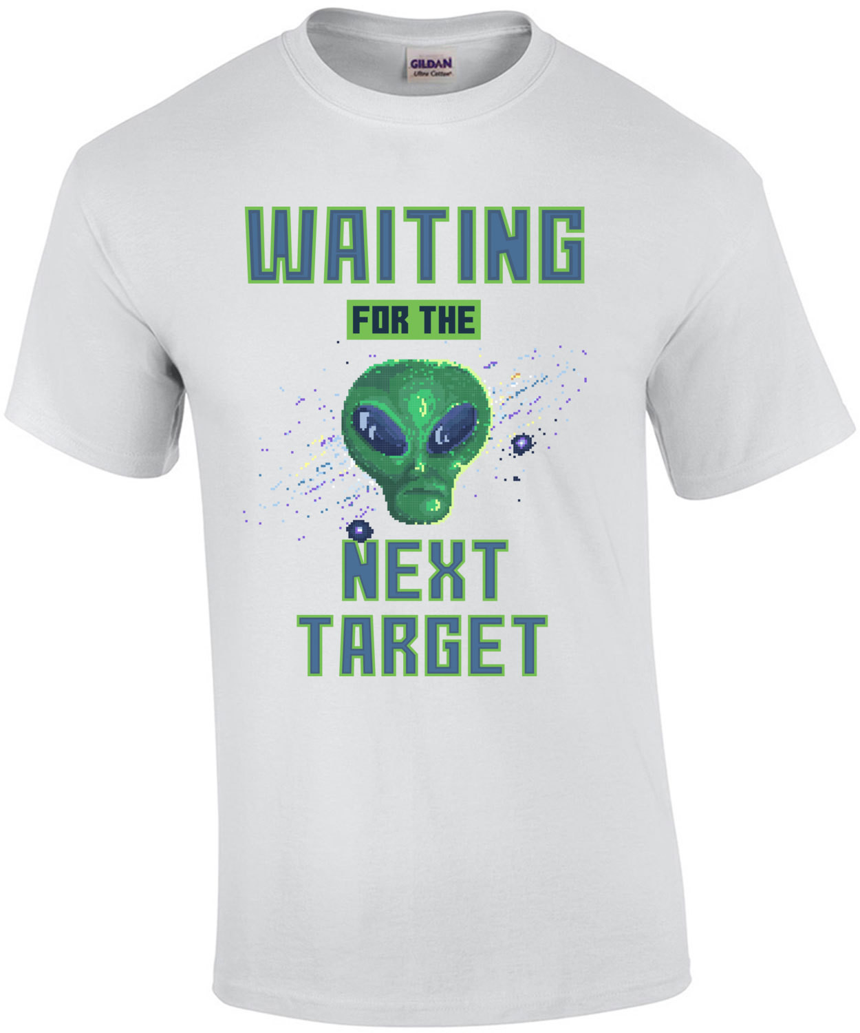 Waiting For The Next Target Alien Retro T-Shirt