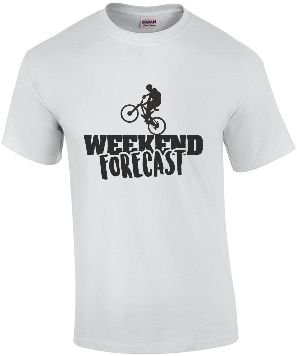 Weekend Forecast - bike t-shirt - cycling t-shirt