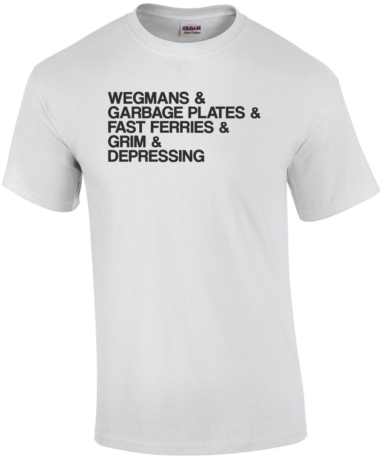 Wegmans & Garbage Plates & Fast Ferries & Grim & Depressing - Rochester NY T-Shirt