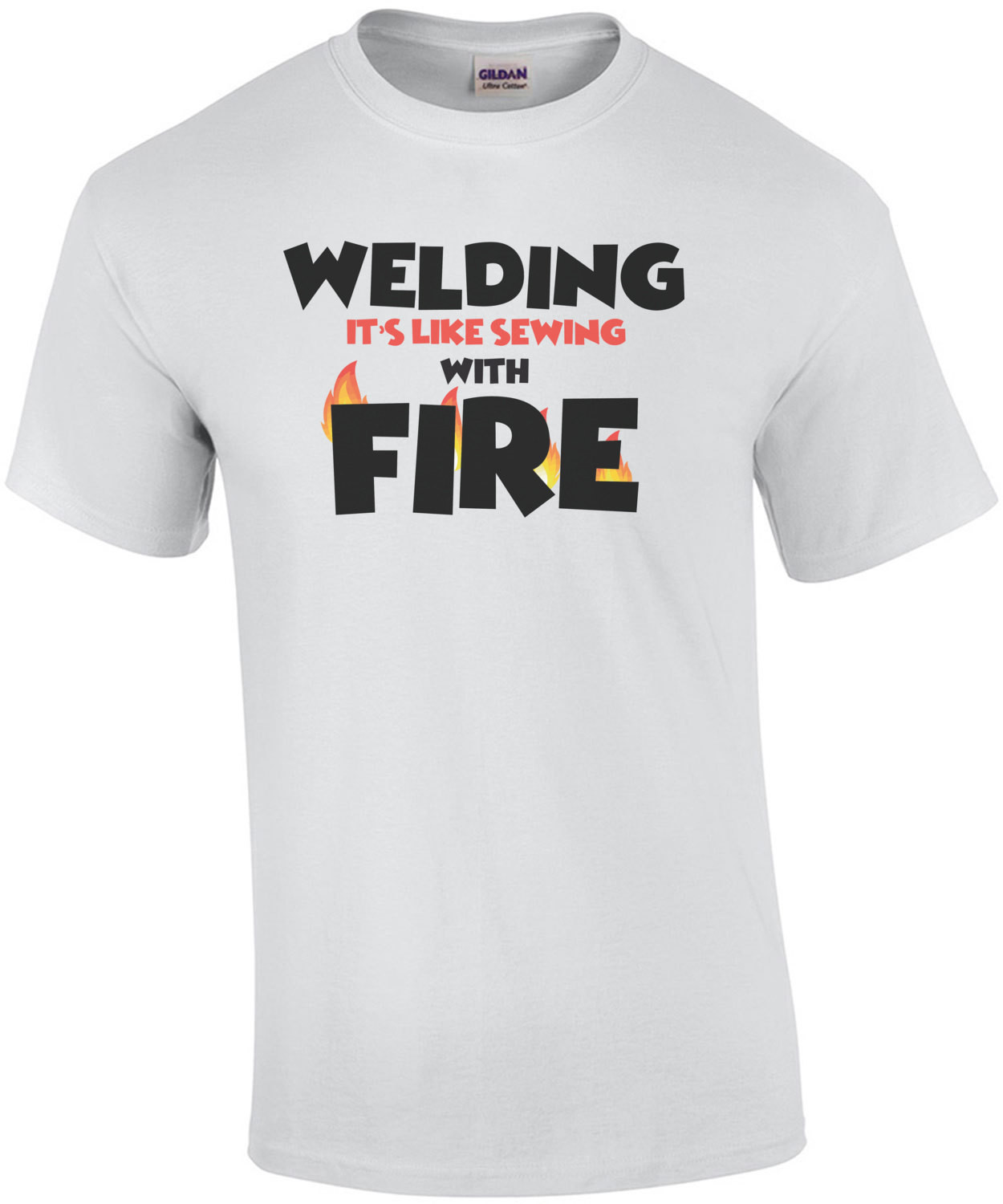 Welding is like sewing with fire - welding shirt - funny welder t-shirt