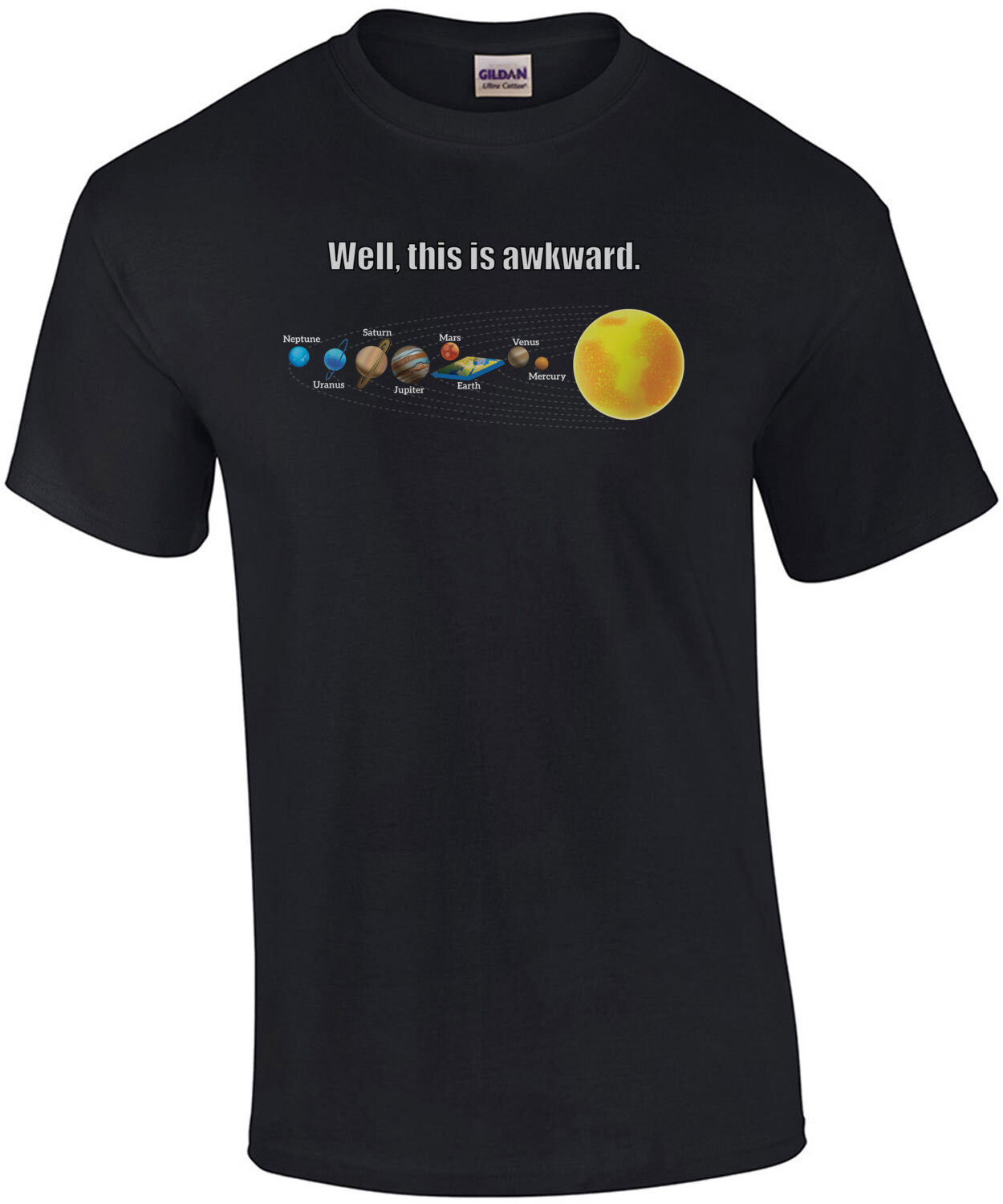 Well, this is awkward. Funny flat earther t-shirt