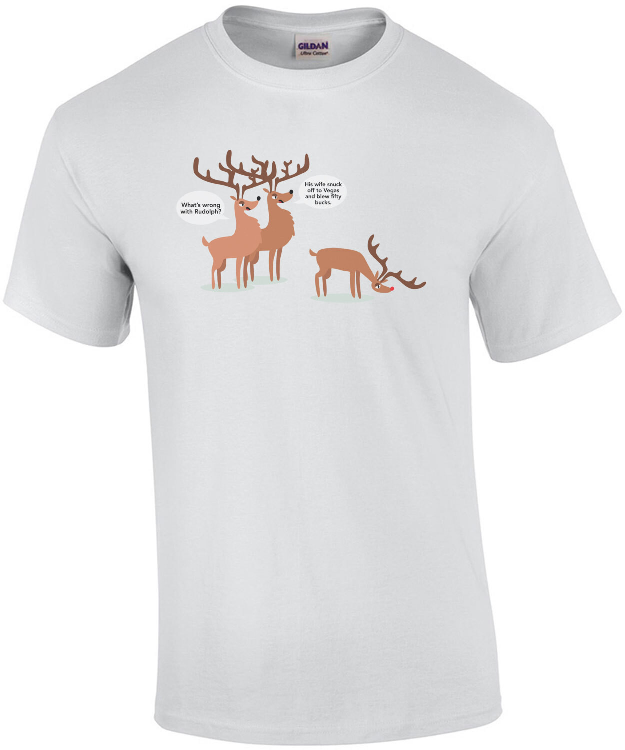 What's wrong with Rudolph? Funny Christmas T-Shirt