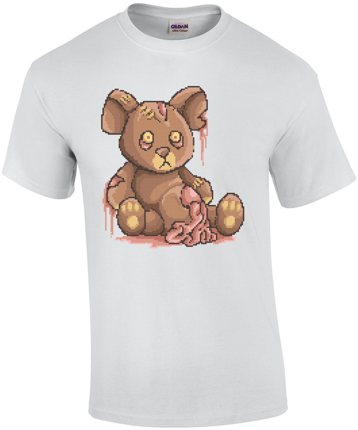 Zombie Teddy Bear Retro T-Shirt