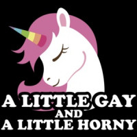 A little gay and a little horny - Gay Pride T-Shirt