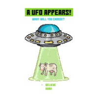 A Ufo Appears What Will You Choose Believe Or Hoax Retro T-Shirt