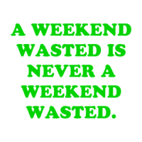 A WEEKEND WASTED IS NEVER A WEEKEND WASTED. Shirt