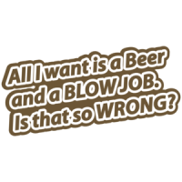 All I Want Is A Beer And A Blow Job. Is That So Wrong T-shirt