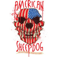 American Sheep Dog Patriotic Gothic T-Shirt
