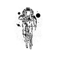 Astronaut On A Bicycle T-Shirt