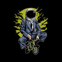 Astronaut Riding A Bicycle T-Shirt