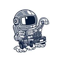 Astronaut Space Racer T-Shirt