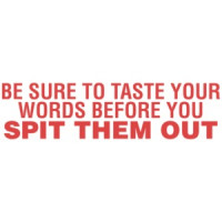 Be Sure To Taste Your Words Before You Spit Them Out Shirt
