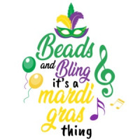 Beads and Bling - It's a mardi gras thing - New Orleans - louisiana t-shirt