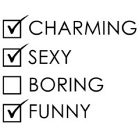 Charming Sexy Boring Funny - Funny T-Shirt