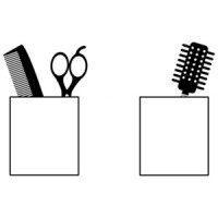 Comb, Scissors, Brush in pockets - Cute Hair Dresser - Hair Stylist T-Shirt