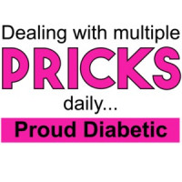 Dealing with multiple pricks daily... Proud Diabetic T-Shirt