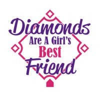 Diamonds Are A Girls Best Friend Colorful Baseball T-Shirt