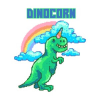 Dinocorn Retro Cute T-Shirt