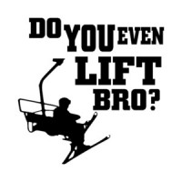 Do You Even Lift Bro Skiing T-Shirt