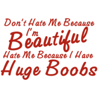 Don't Hate Me Because I'm Beautiful Hate Me Because I Have Huge Boobs T-shirt