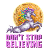 Dont Stop Believing Retro Unicorn T-Shirt