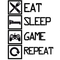 eat sleep game repeat - gaming t-shirt