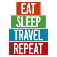 Eat Sleep Travel Repeat - funny t-shirt