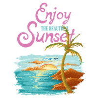 Enjoy The Beautiful Sunset Motivational Retro T-Shirt
